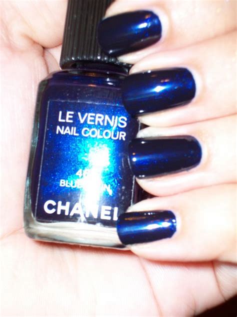 chanel blue satin